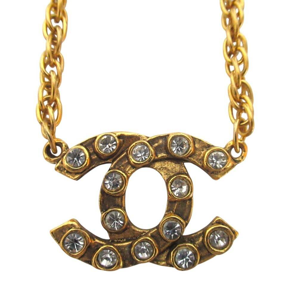 CHANEL Gold Logo Necklace